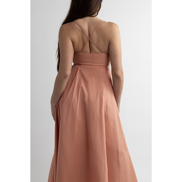 Coral Bubble Midi Dress - Picture 4 of 7